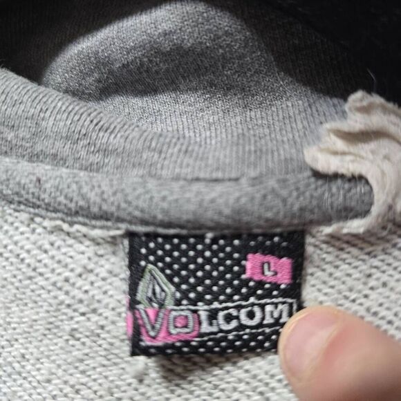 Volcom Vintage Y2K Grey Embroidered Full Zip Sweatshirt Jacket - Picture 5 of 5